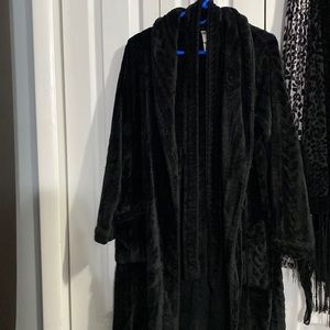 Black bathrobe